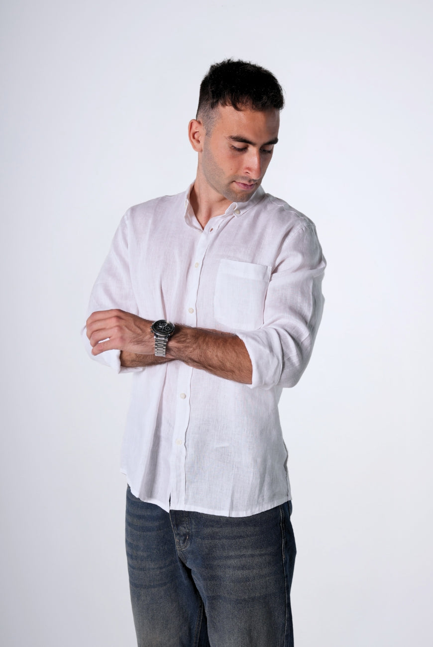 Long Sleeve Pure Linen Shirts
