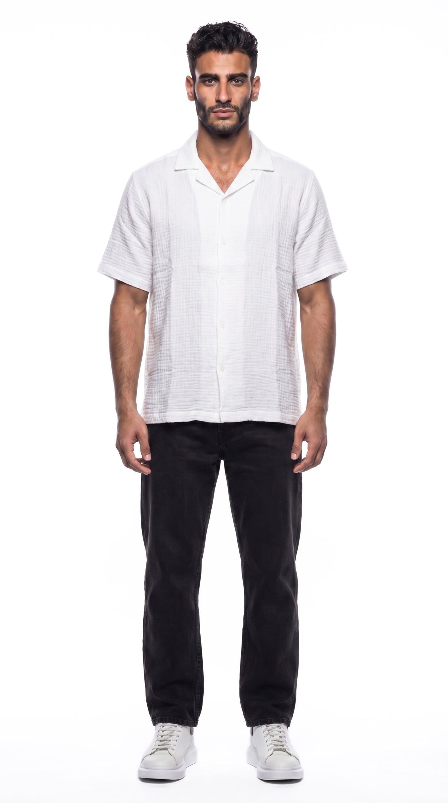 Textured cotton shirt