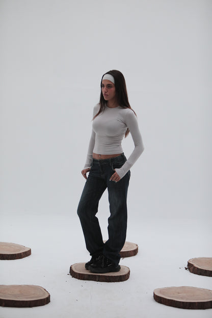 Sleeved Fitted Cotton Jersey