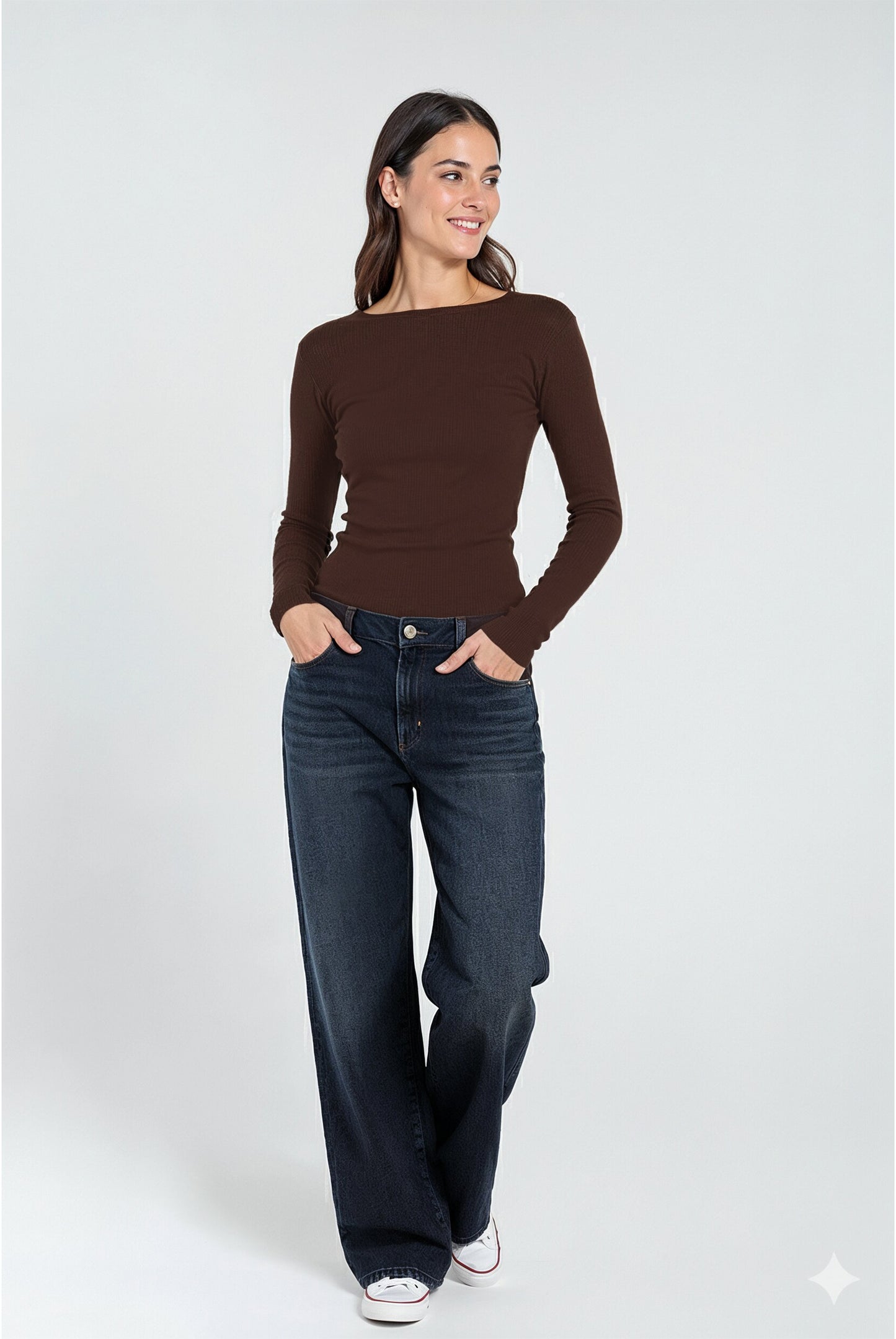 Long Sleeve Ribbed Top