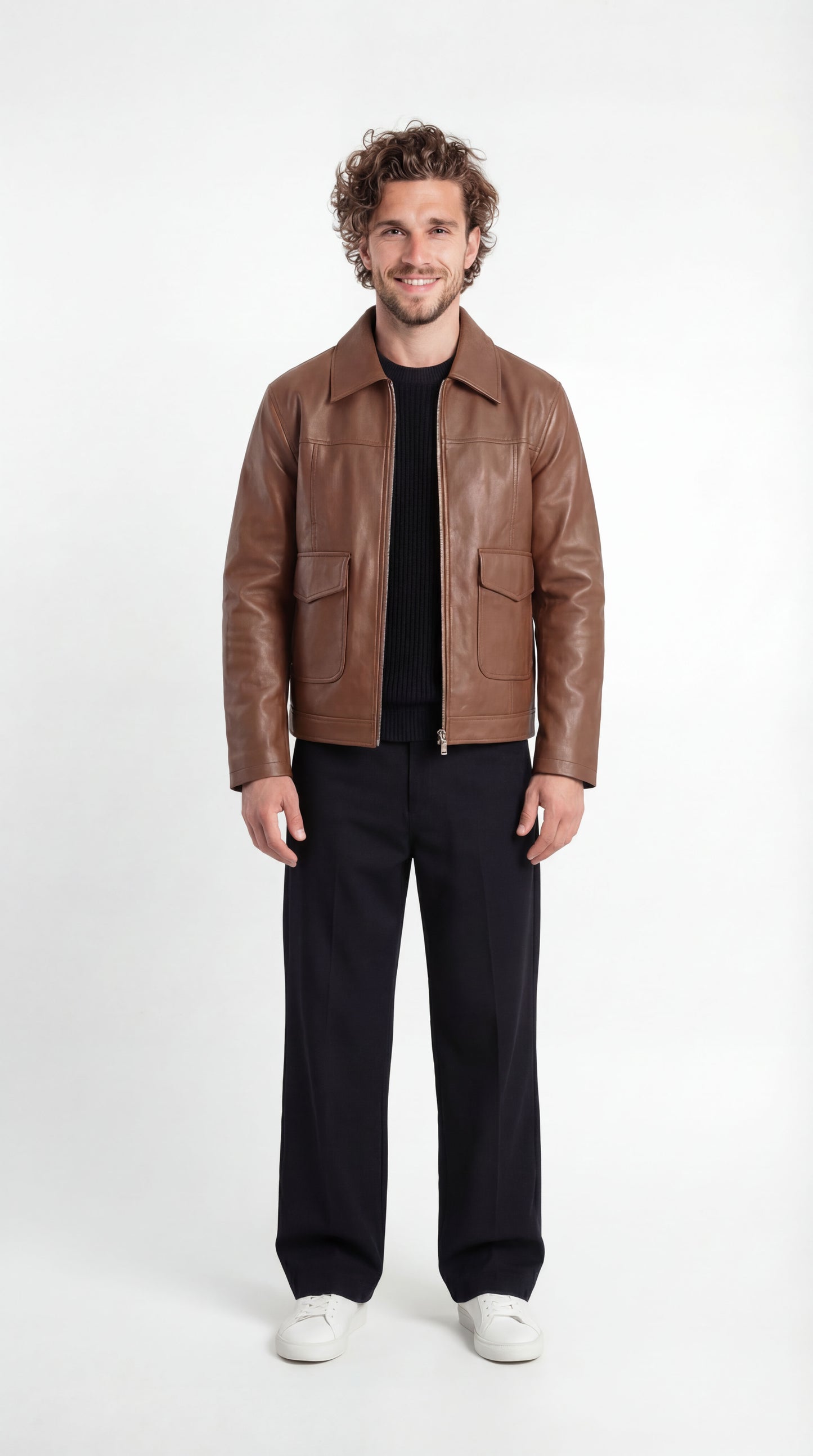 Leather Utility Jacket