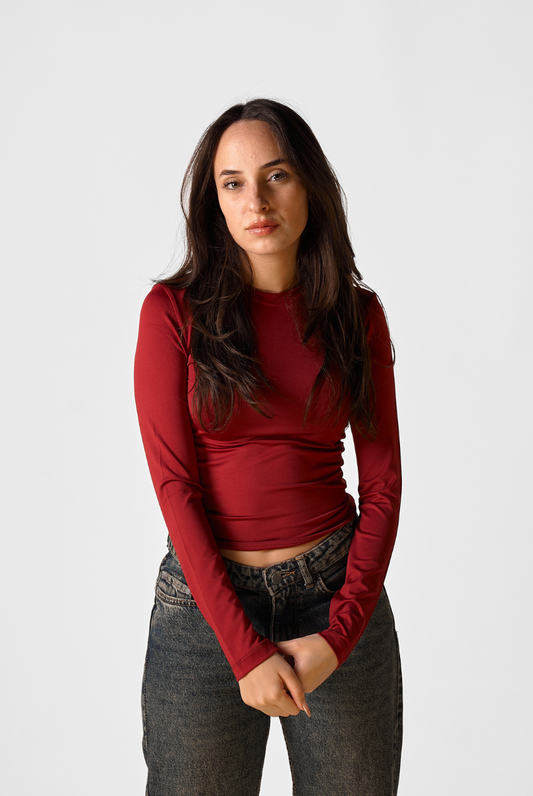 Sleeved fitted top