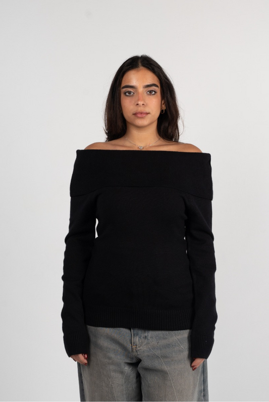 Knitted Off-Shoulder Top